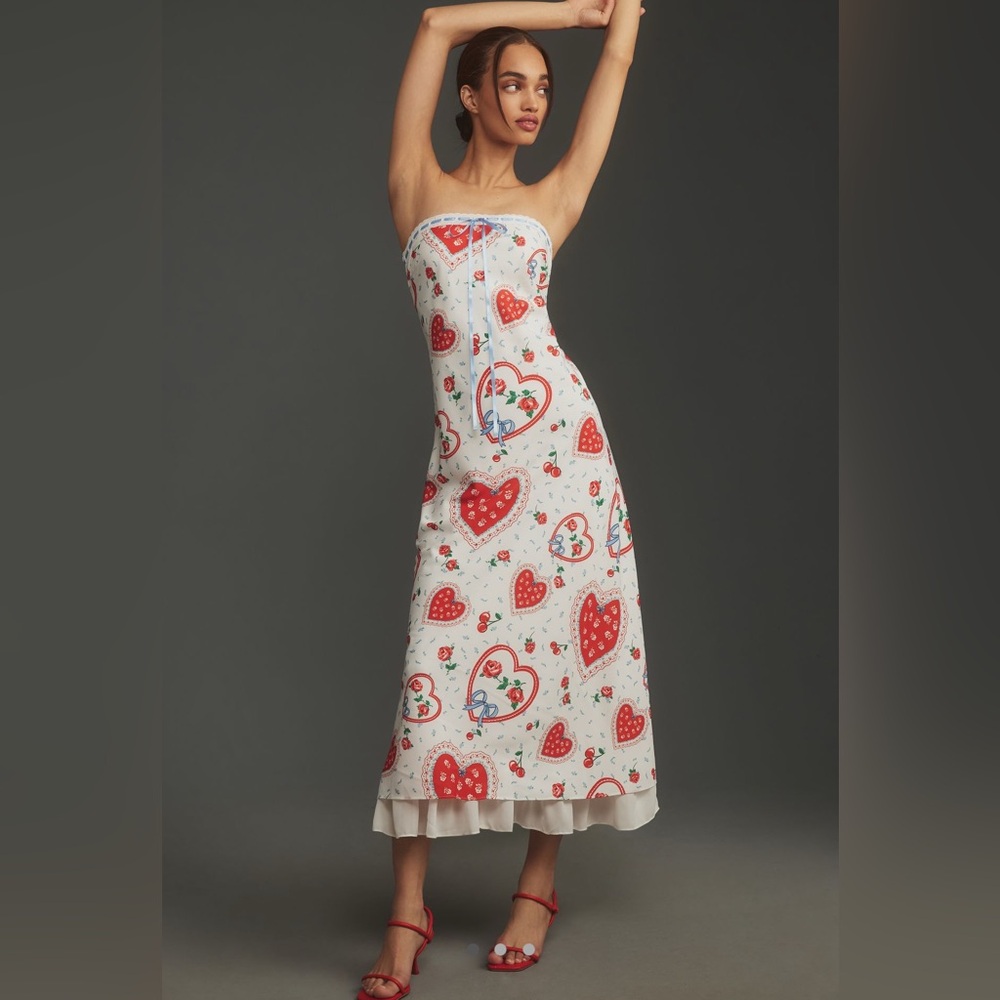 For Love & Lemons Daisy Mae Strapless Midi Dress